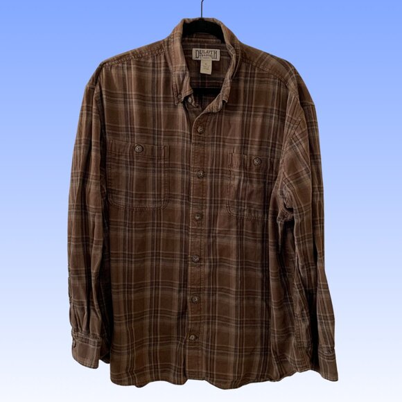 Duluth Trading Co Men’s XL Plaid Flannel Button Up Outdoor Work Shirt - Picture 1 of 5